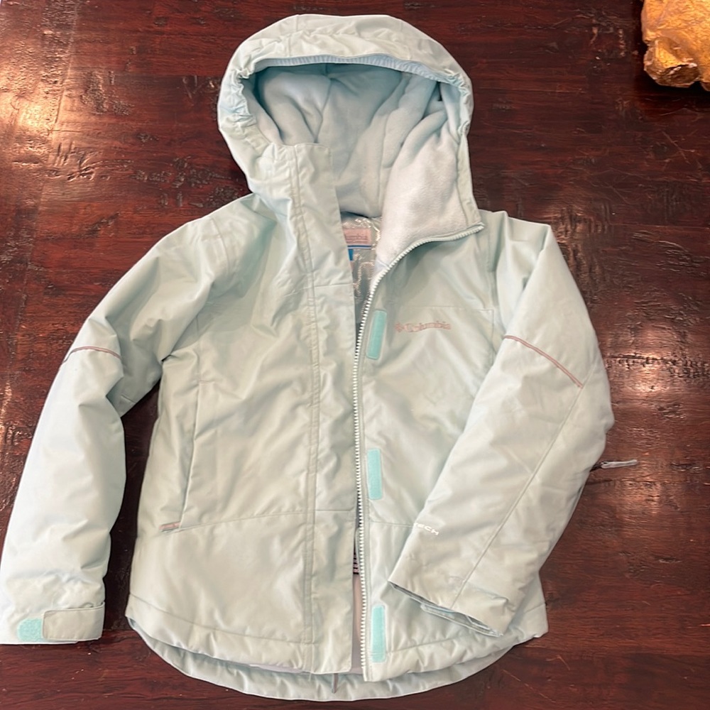 Size XS (6/6x) light teal ski jacket by Columbia - like new !